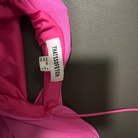 Pink Ruched Mini Skirt - Picture 2 of 3